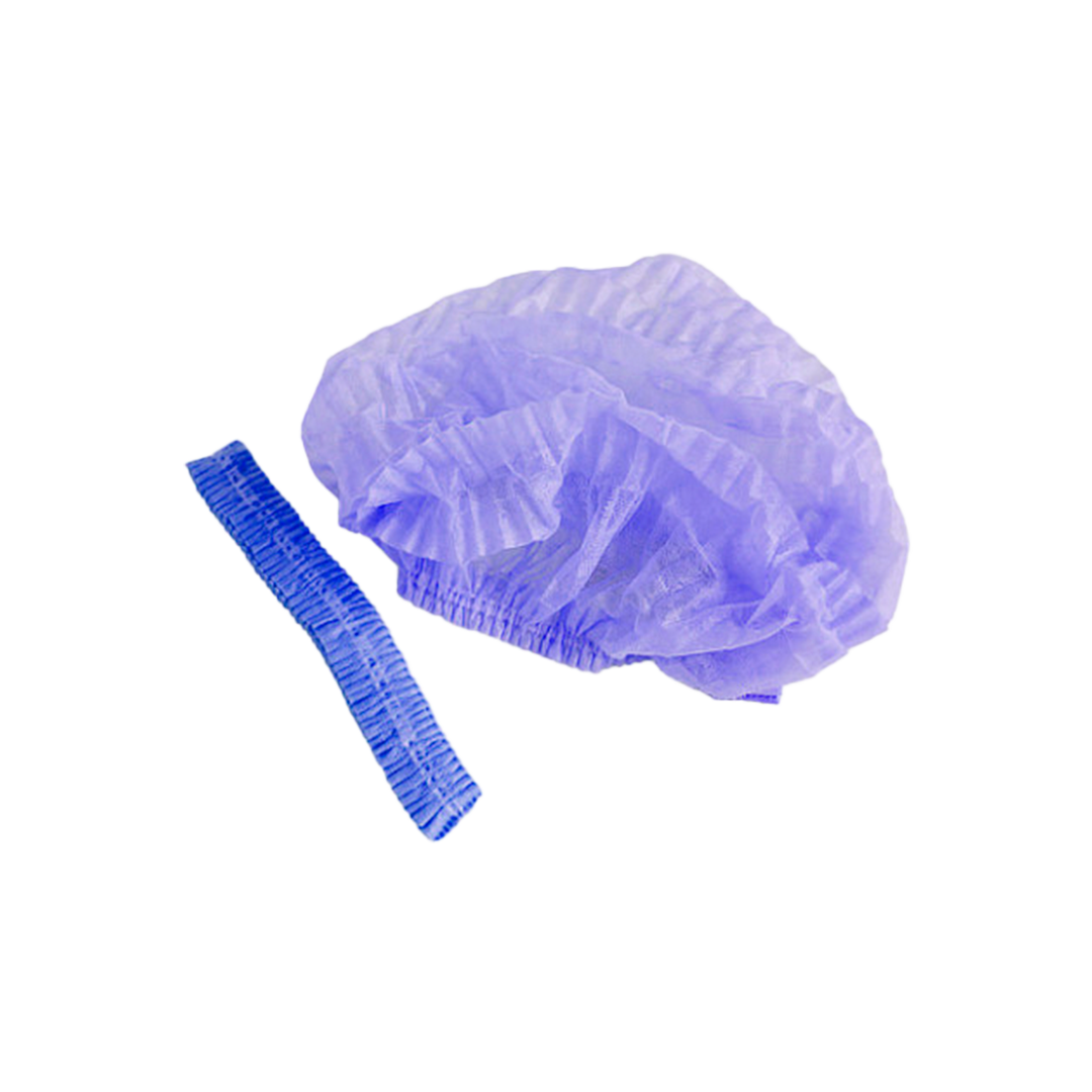 Шапочки одноразовые с двойной резинкой (100 шт.): Белый - Розовый - Черный - Желтый - Голубой - Красный - Фиолетовый 