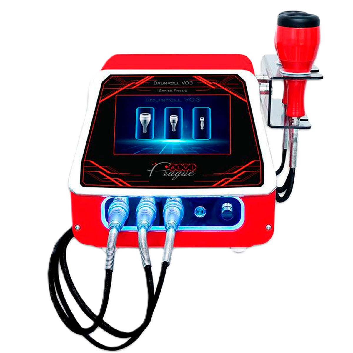 Аппарат V-03 Drumroll (импульсный вакуумный термомассаж): Желтый - Белый - Красный 