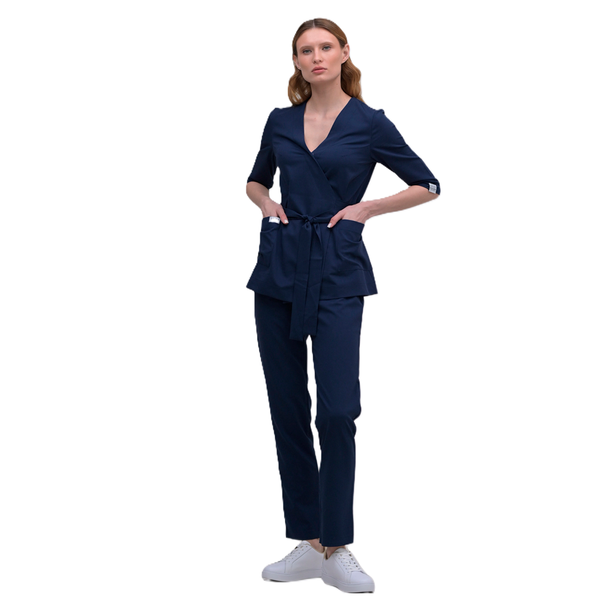 Медичний жіночий костюм 41296 S наві: 52 / L-XL - 48 / M-L - 58 / 3XL - 50 / L - 46 / M - 44 / S-M - 56 / XXL - 42 / S 