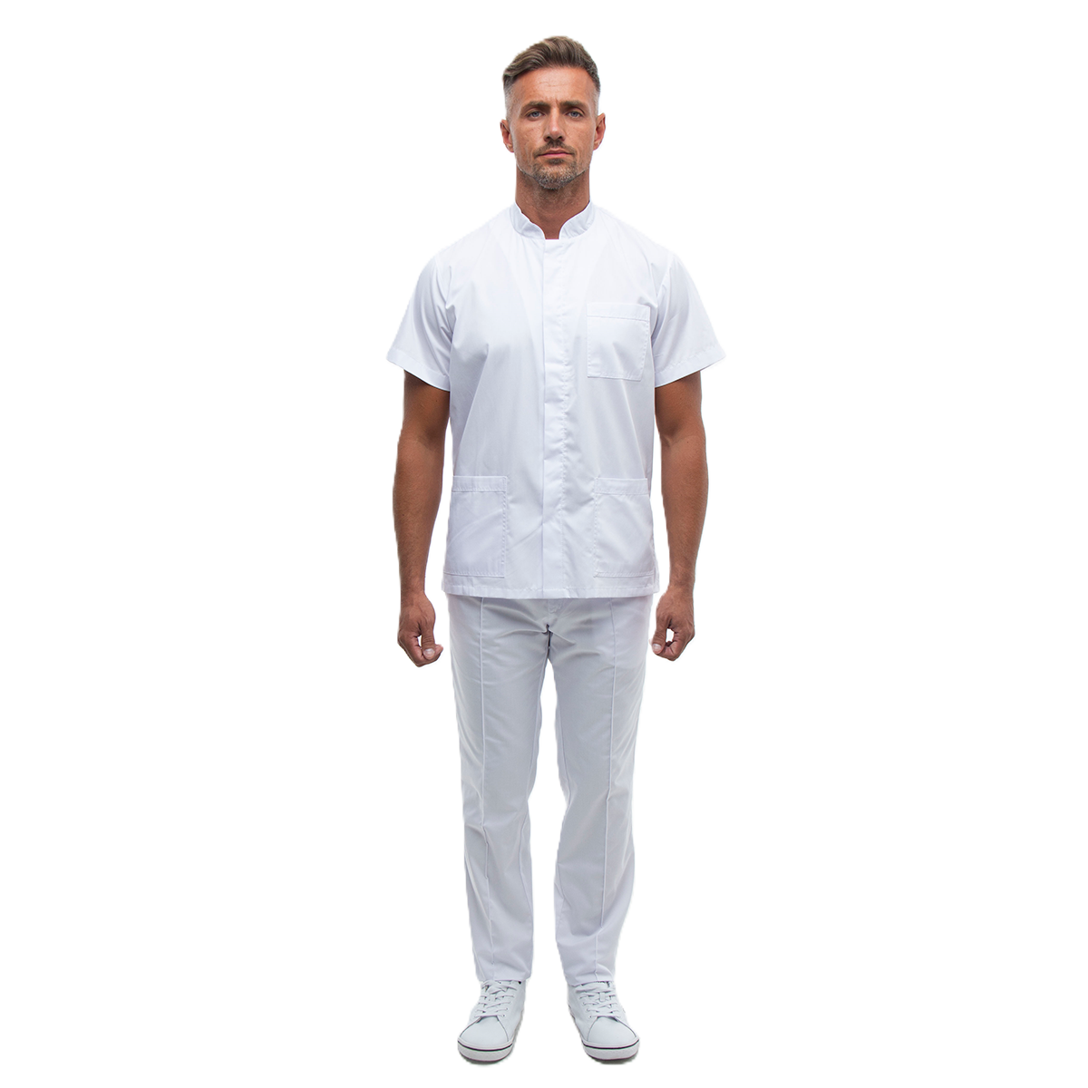 Медичний чоловічий костюм 20182 Білий  42 / XXS вiд In White