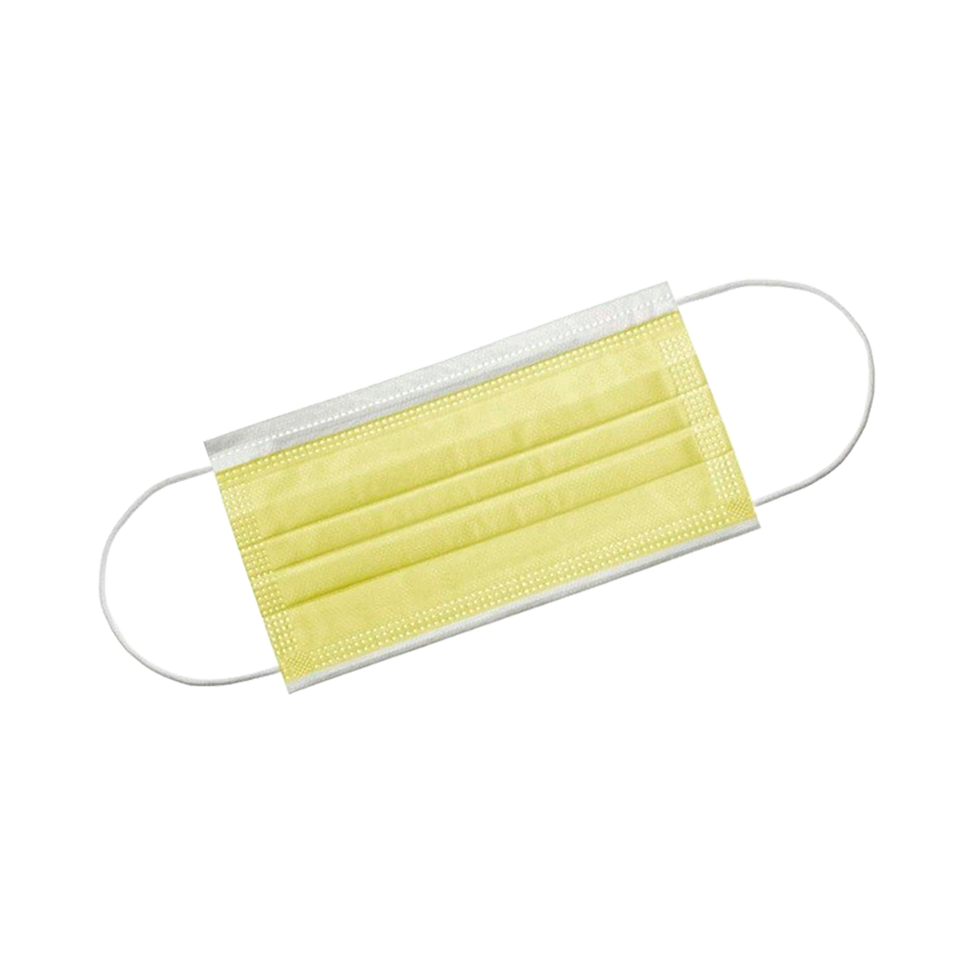 Маски на резинке трехслойные гипоаллергенные Белый - Розовый - Желтый от производителя