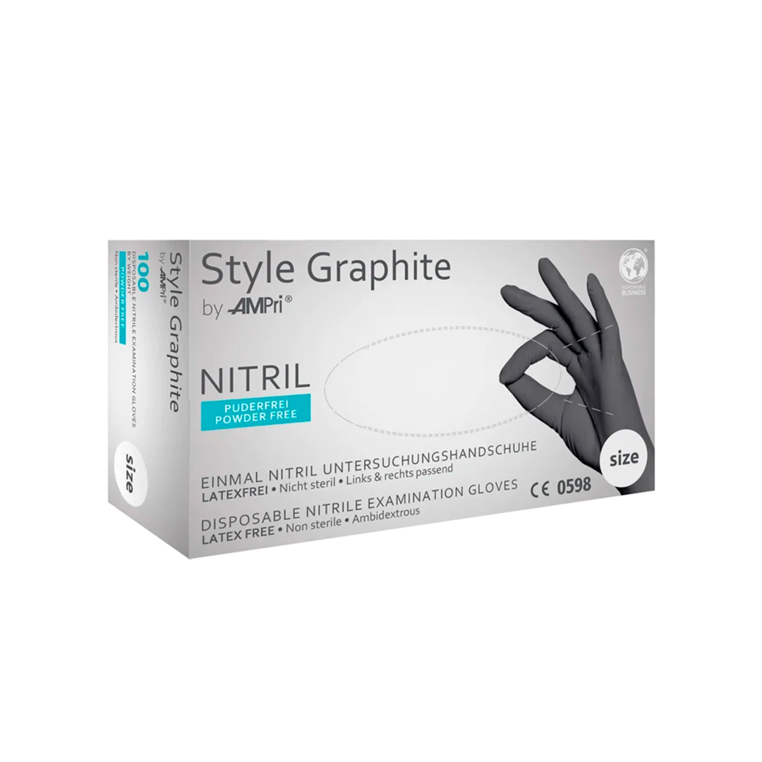 Перчатки нитрил Style Graphite темно-серые (100 шт.) S от производителя