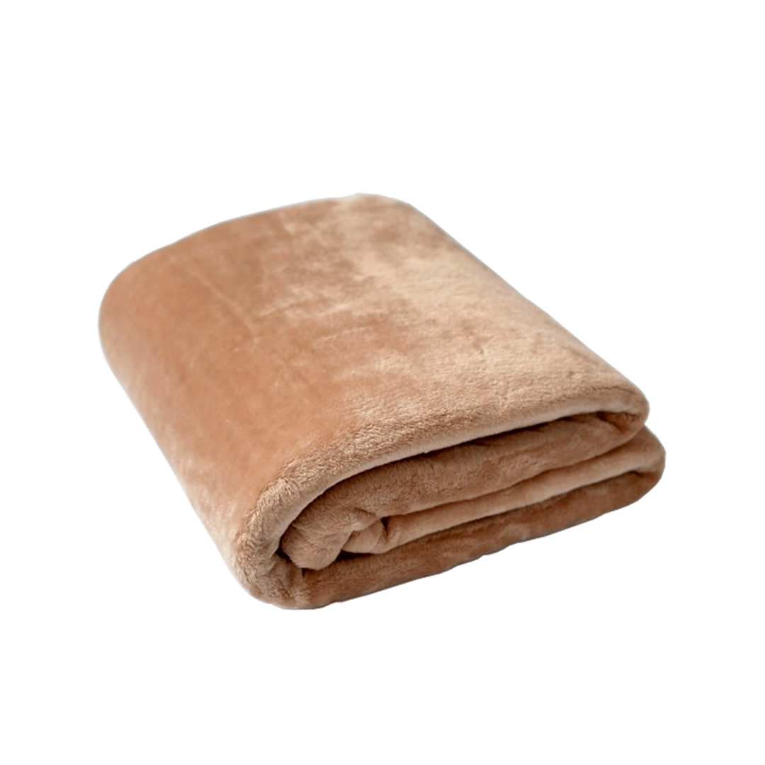 Плед плюшевый велсофт бежевый (110х180 см): 1 шт. - 1148,58₴