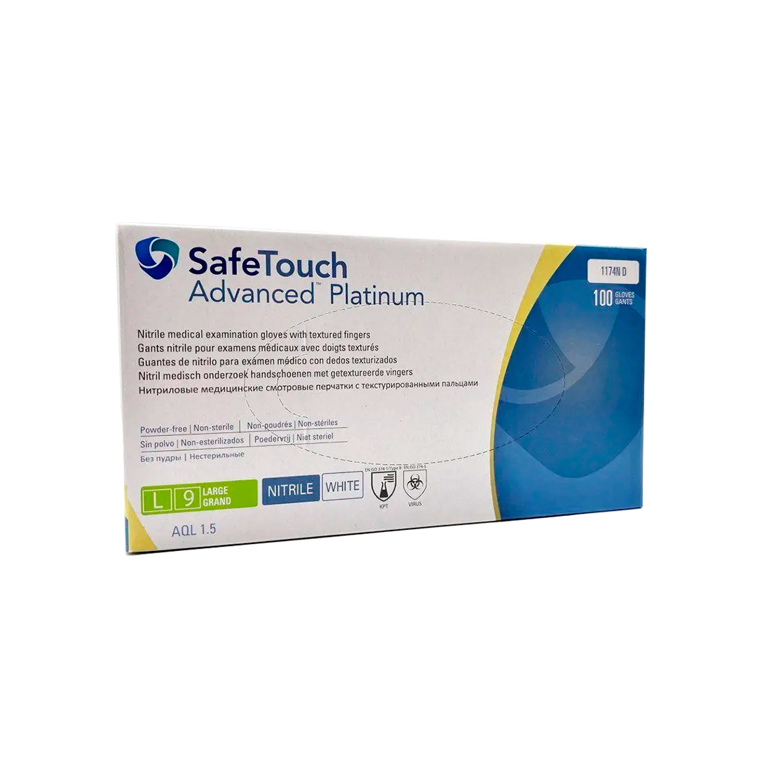 Перчатки нитрил Medicom Safe Touch белые (100 шт.): XS - S - M - L 