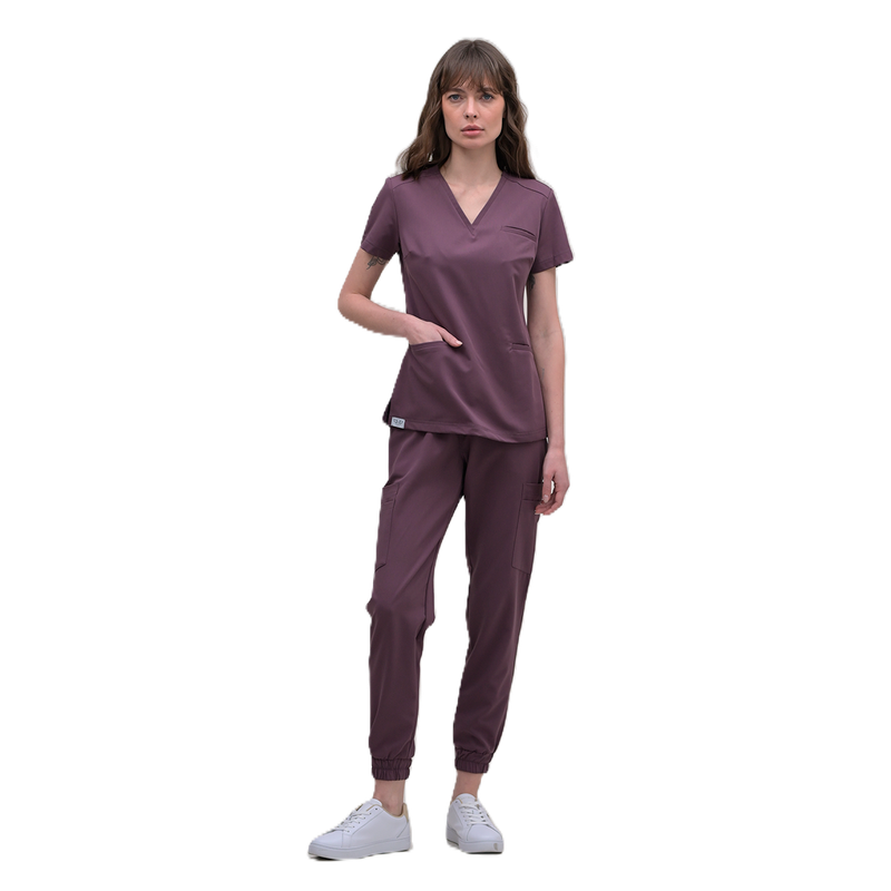 Медичний жіночий костюм 41693 S баклажан