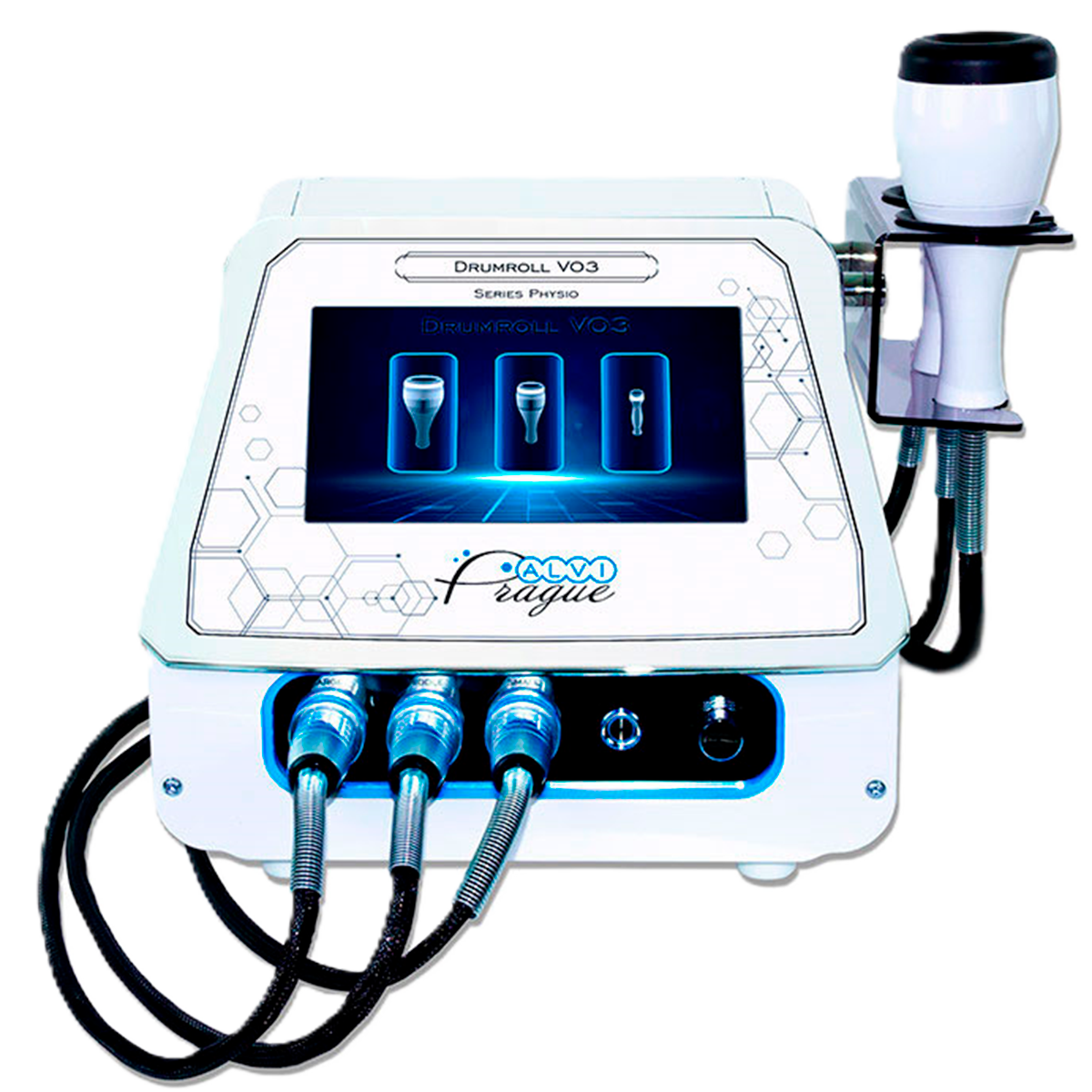 Апарат V-03 Drumroll (імпульсний вакуумний термомасаж): Жовтий - Білий - Червоний 