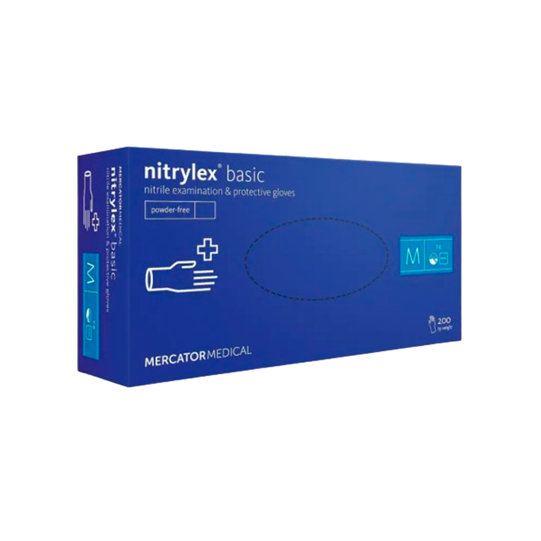 Vitess Перчатки нитрил Nitrylex размер М (100 шт.): Розовый - Фиолетовый - Черный