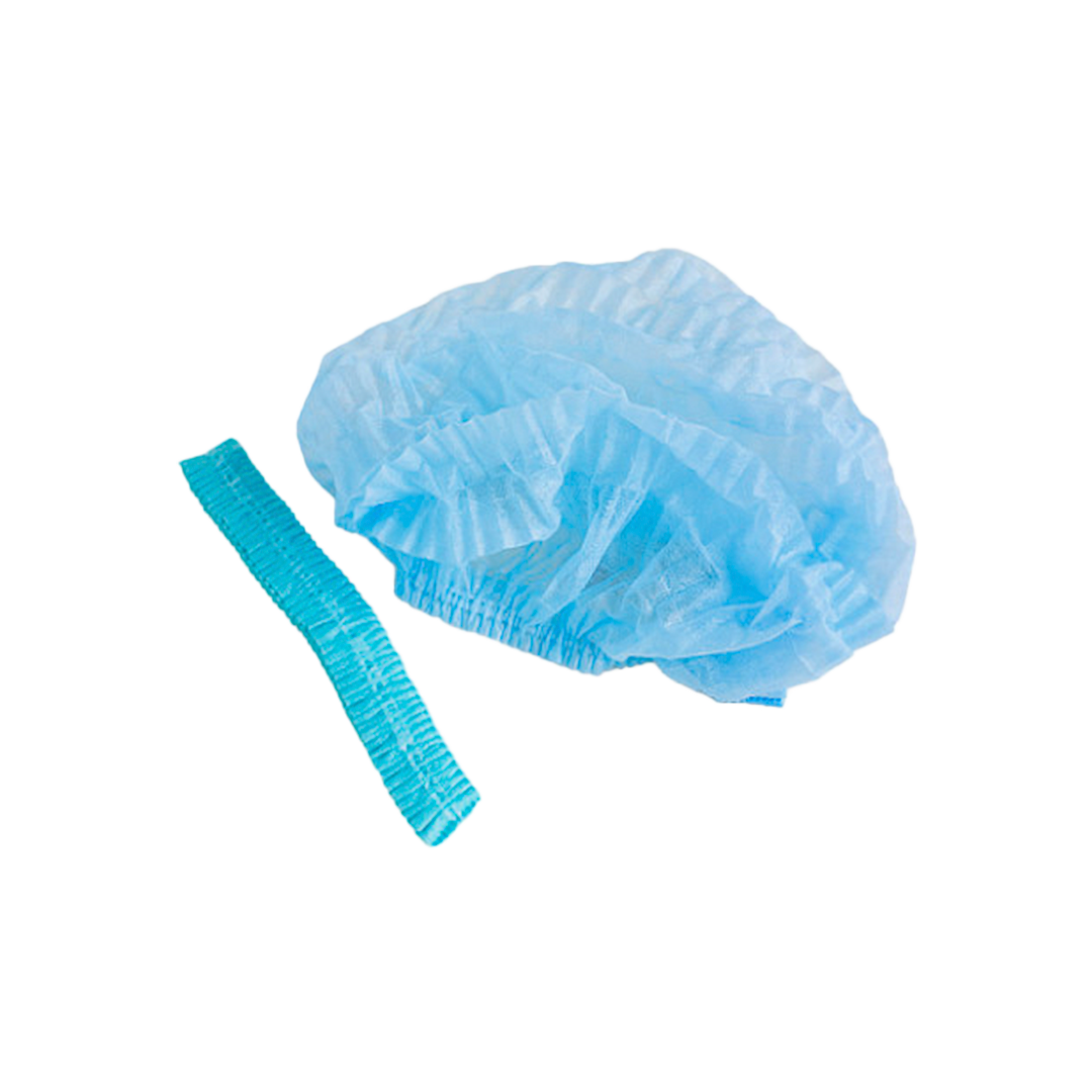 Шапочки одноразовые с двойной резинкой (100 шт.): Белый - Розовый - Черный - Желтый - Голубой - Красный - Фиолетовый 