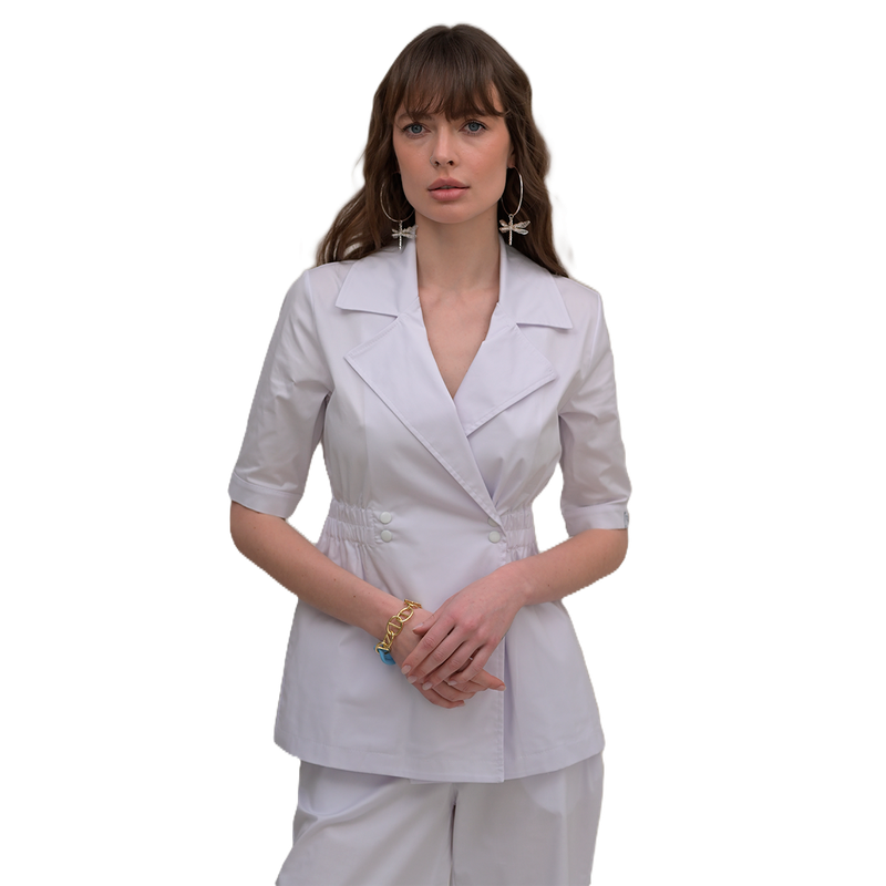 Медицинский женский топ 148 белый