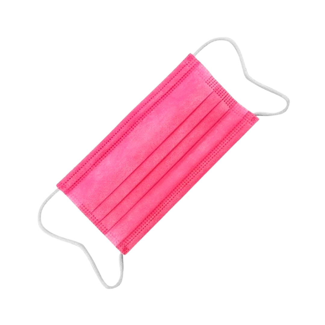 Маски на резинке трехслойные гипоаллергенные Белый - Розовый - Желтый от производителя
