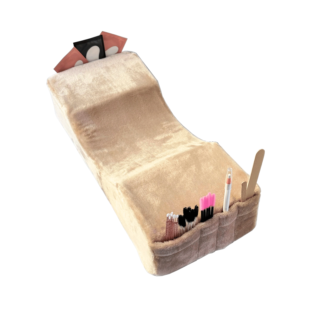 Подголовник-органайзер для наращивания ресниц бежевый: 1 шт. - 1199,88₴