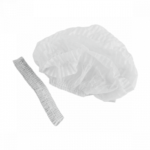 Шапочки одноразовые с двойной резинкой (100 шт.): Белый - Розовый - Черный - Желтый - Голубой - Красный - Фиолетовый 