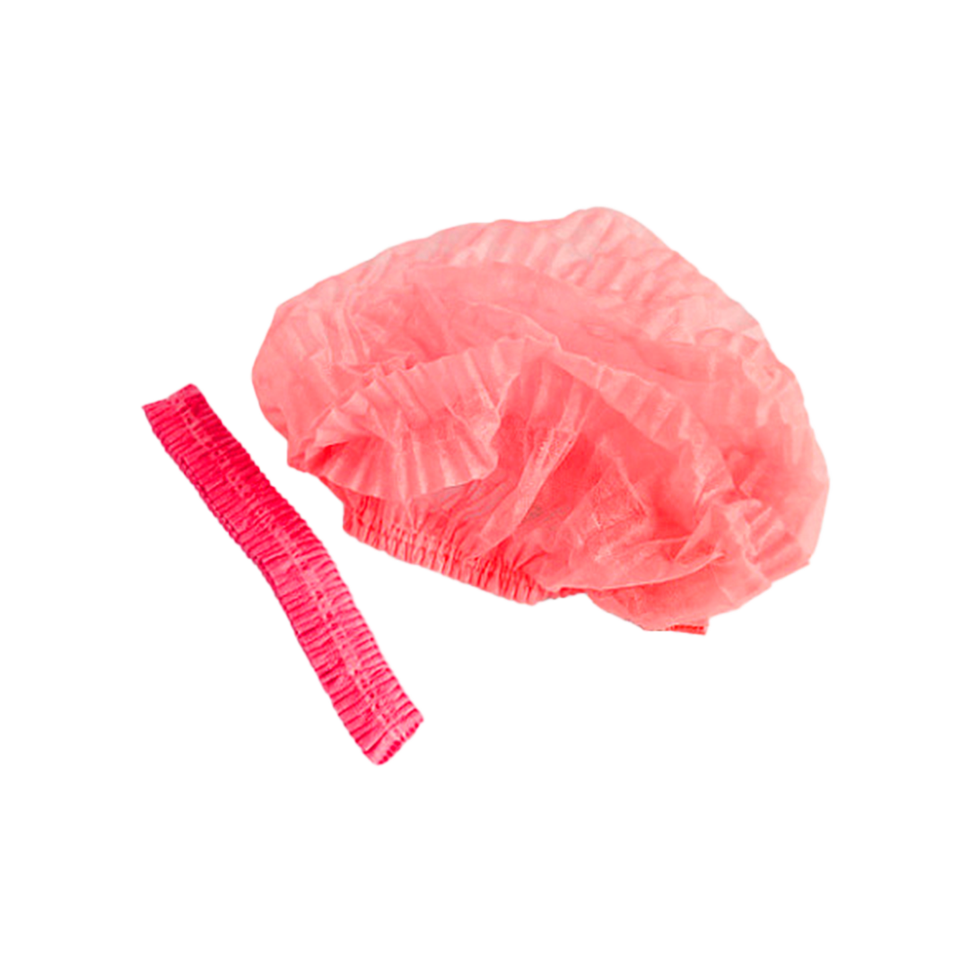 Шапочки одноразовые с двойной резинкой (100 шт.): Белый - Розовый - Черный - Желтый - Голубой - Красный - Фиолетовый 