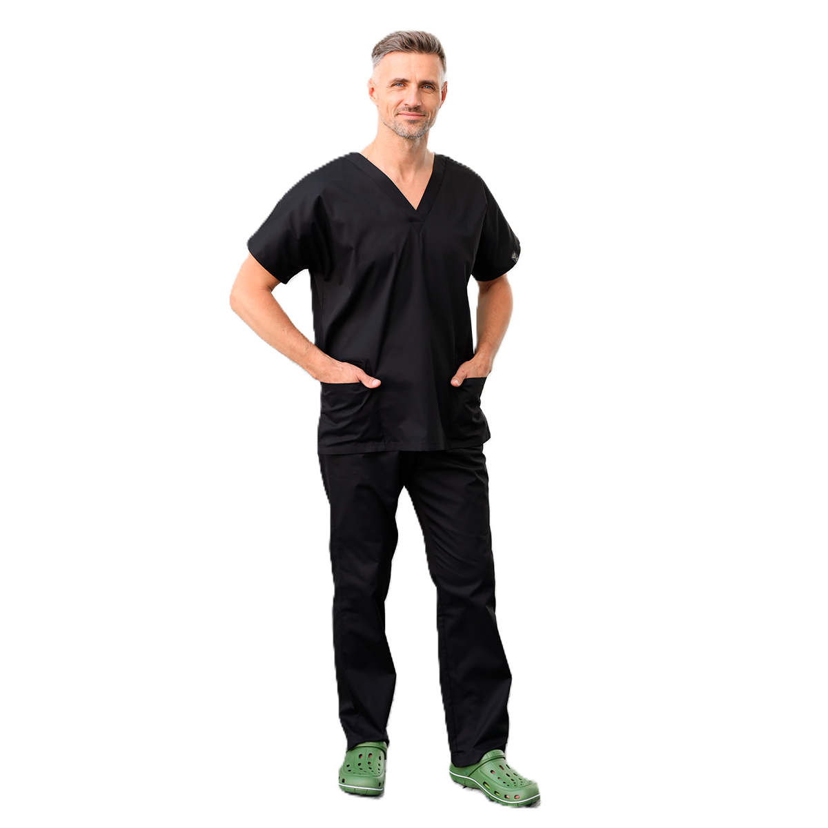 Медичний костюм 0181S чорний: 50 / L - 46 / S - 56 / 3XL - 52 / XL - 48 / M - 54 / XXL 