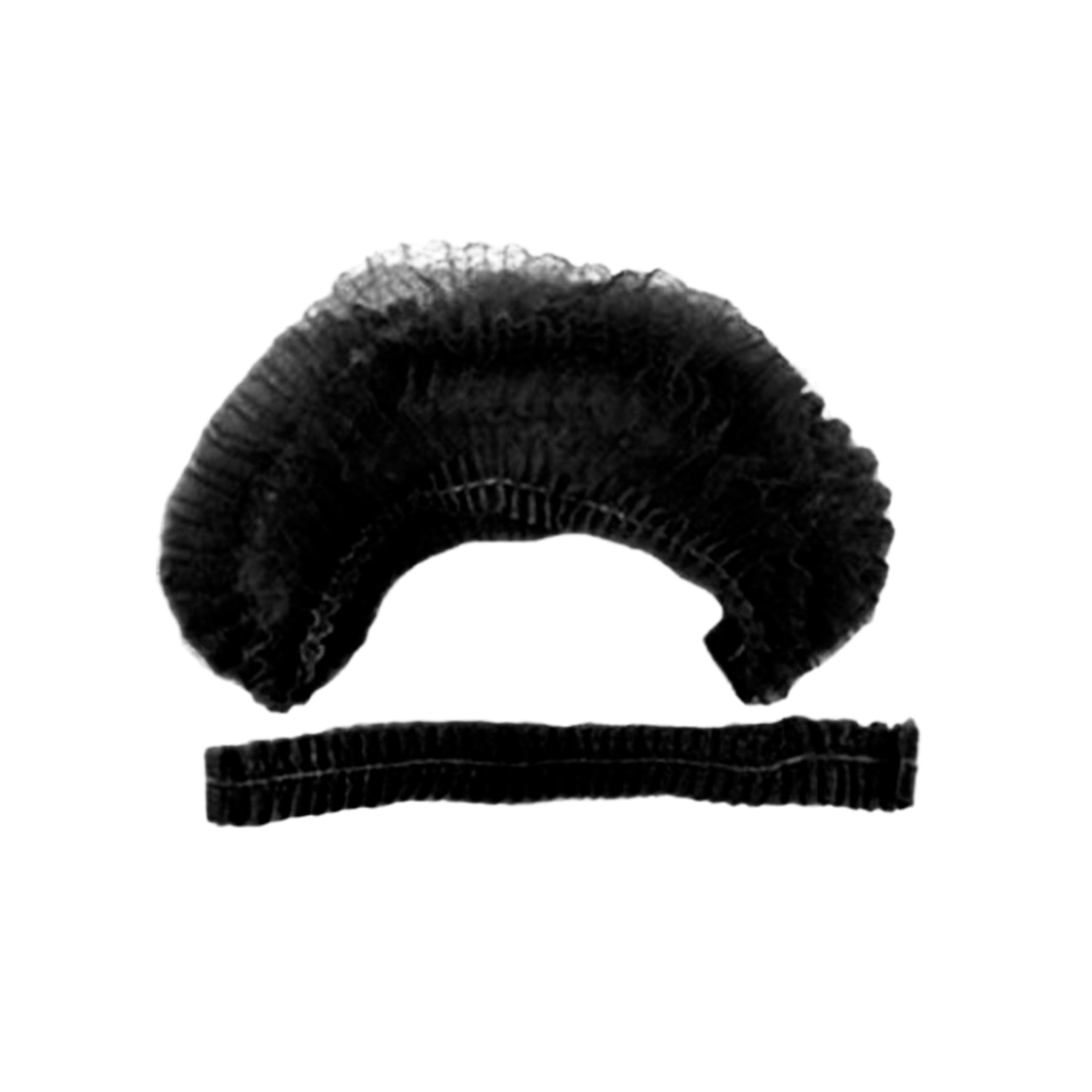 Шапочки одноразовые с двойной резинкой (100 шт.): Белый - Розовый - Черный - Желтый - Голубой - Красный - Фиолетовый 