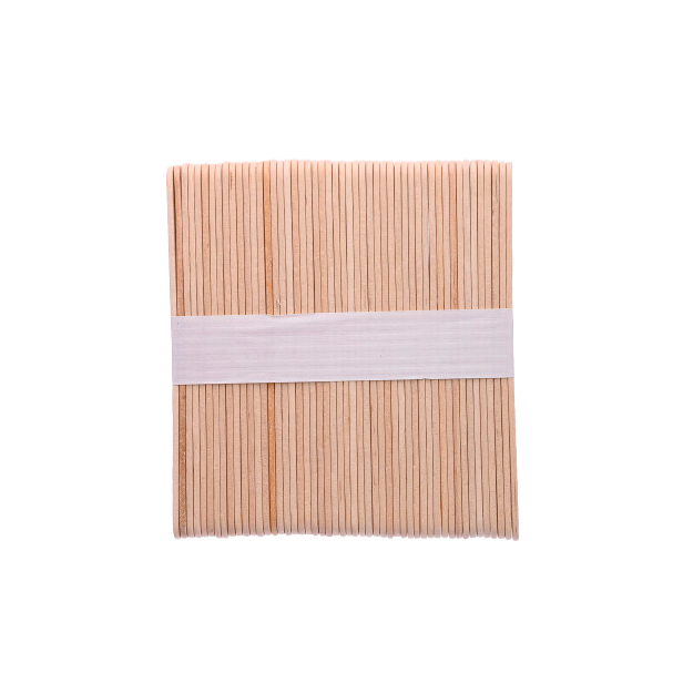 Шпатель деревянный узкий для косметических процедур одноразовый: 100 шт - 0₴