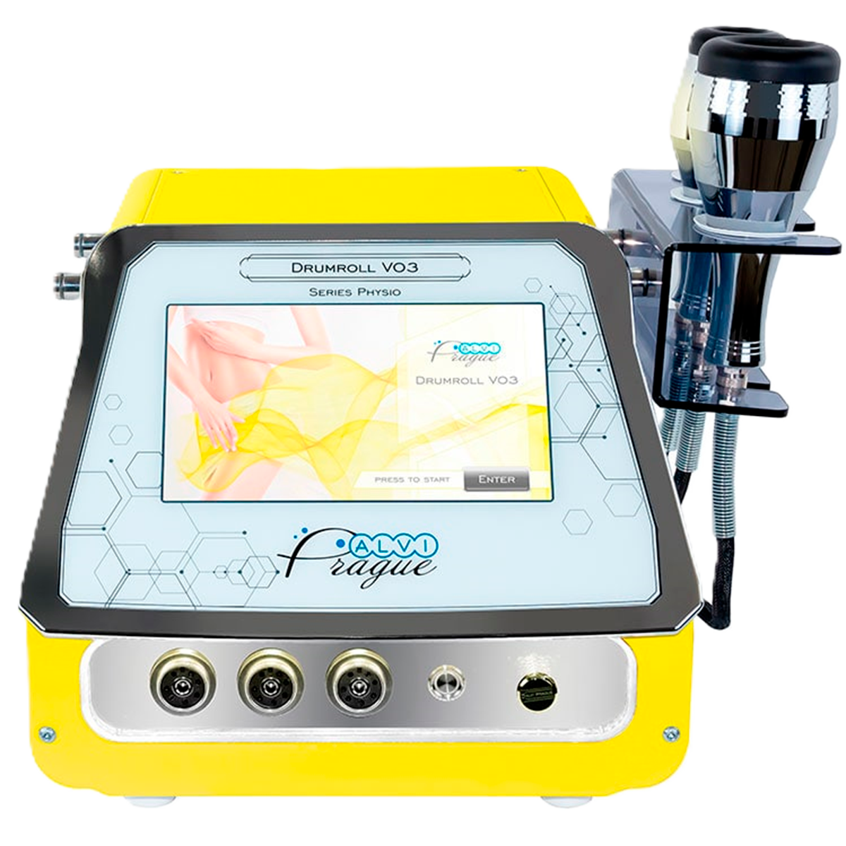 Аппарат V-03 Drumroll (импульсный вакуумный термомассаж): Желтый - Белый - Красный 
