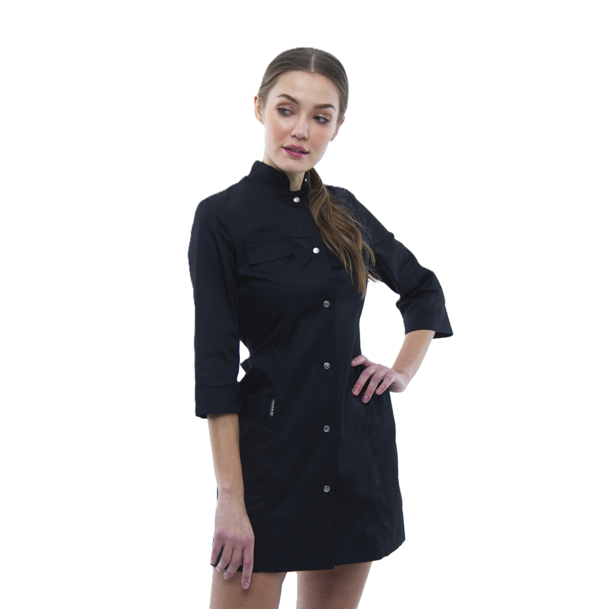 Медичний халат 103 Чорний  40 / XS вiд In White