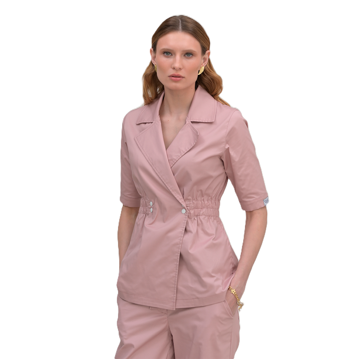 Медицинский женский топ 148 пудра: 54 / XL - 52 / L-XL - 48 / M-L - 46 / M - 44 / S-M 